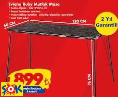 EVİANA RUBY MUTFAK MASA
